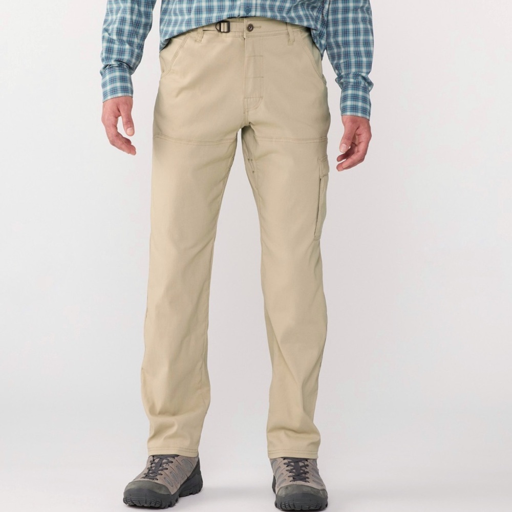 Prana Stretch Zion Outdoor Hiking Pant Sandbar Size 35X32 Gorpcore Cargo Pocket